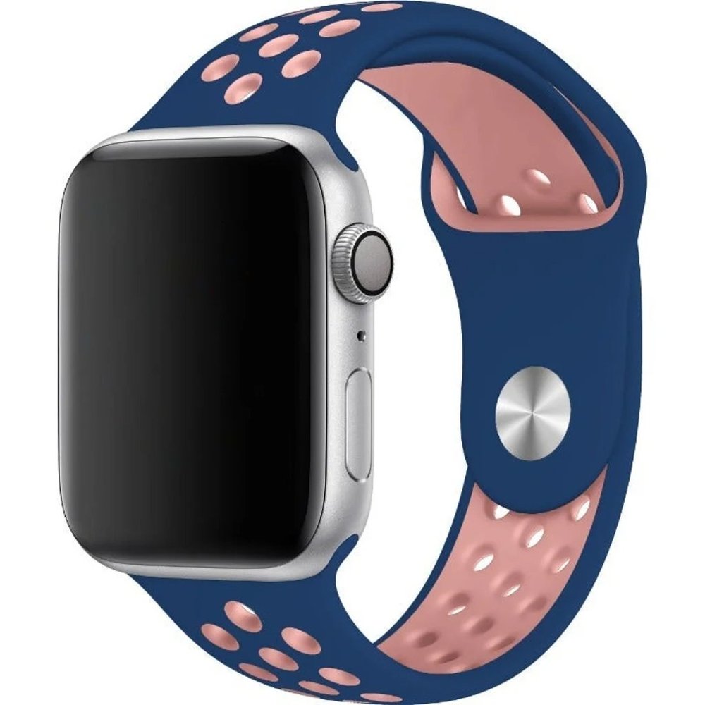Blue and Pink Apple Watch Sports Band